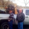 Don Wieben and Joe Gans finished loading the trailer with Canso part for the Sea-Can, near Naniamo, BC