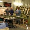 Part of the Wednesday night Fabric Crew - from left, Floyd Stromstedt, Robert Lawrence, Henry Dechant and Norbert Luken (this is Norbert's shop)