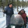 Don Wieben and Albert Frost, our local guide, looking for the best route through the tundra to the Dempster Highway
