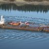 NTCL Barge on the MacKenzie River heading for Hay River, NWT.