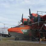 St. Anthony's display aircraft - Canso PBY C-FIZU working on the engine exchange -  May 2013